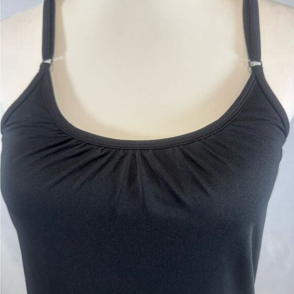 21 Active black and aqua backless sports bra athletic tank top size small - Picture 3 of 6
